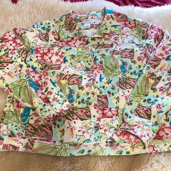 Colorful Floral Patchwork Jacket - Picture 1 of 7
